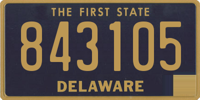 DE license plate 843105