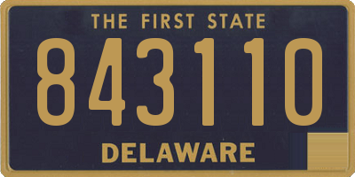 DE license plate 843110