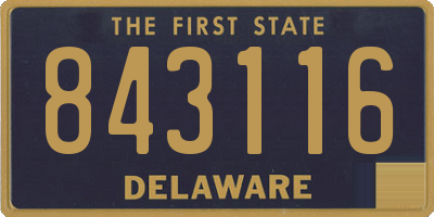 DE license plate 843116