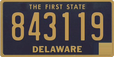 DE license plate 843119