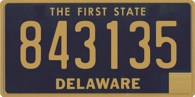 DE license plate 843135