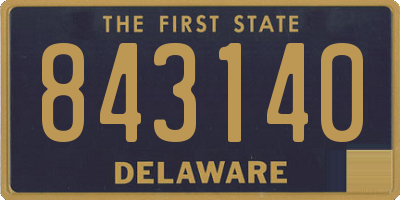 DE license plate 843140
