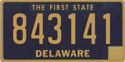 DE license plate 843141