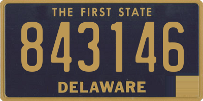 DE license plate 843146