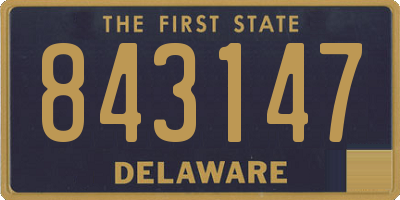 DE license plate 843147