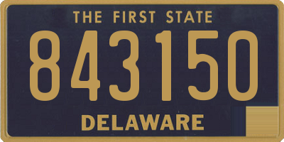 DE license plate 843150