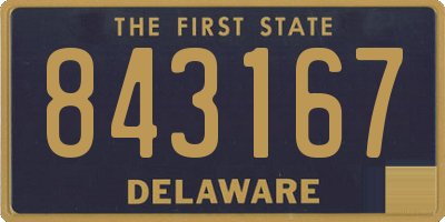 DE license plate 843167