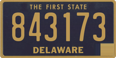 DE license plate 843173