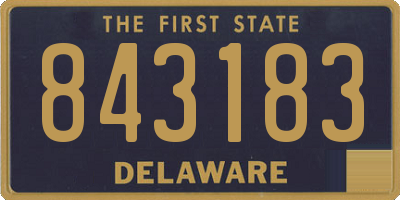 DE license plate 843183