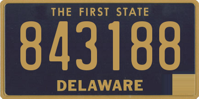 DE license plate 843188