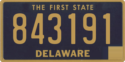 DE license plate 843191