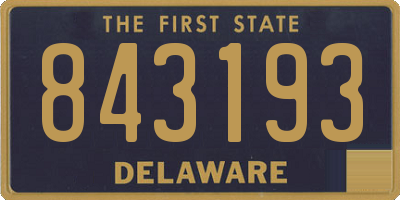 DE license plate 843193