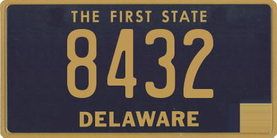 DE license plate 8432