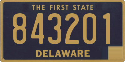 DE license plate 843201