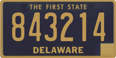 DE license plate 843214