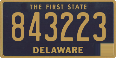 DE license plate 843223