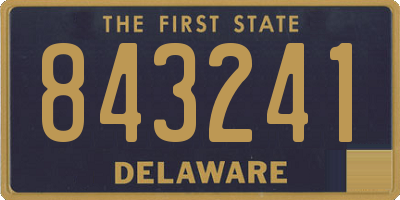 DE license plate 843241