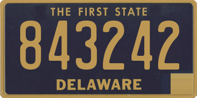 DE license plate 843242
