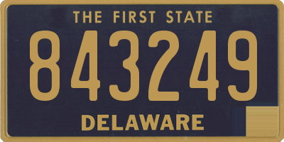 DE license plate 843249