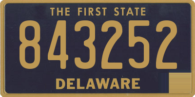 DE license plate 843252