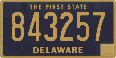 DE license plate 843257