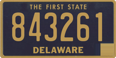 DE license plate 843261