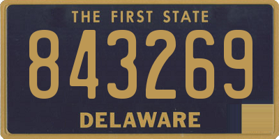 DE license plate 843269