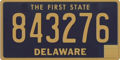 DE license plate 843276