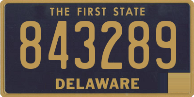 DE license plate 843289