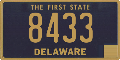 DE license plate 8433