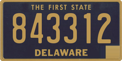 DE license plate 843312