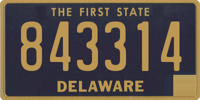 DE license plate 843314