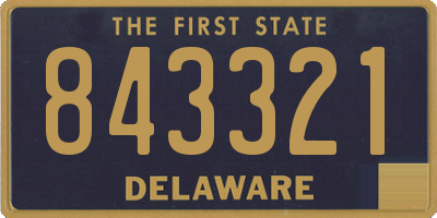 DE license plate 843321