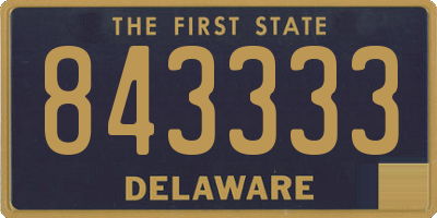 DE license plate 843333