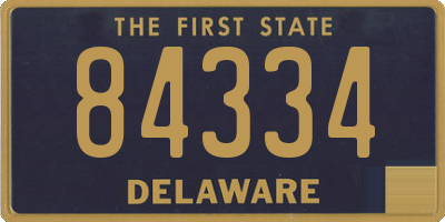 DE license plate 84334