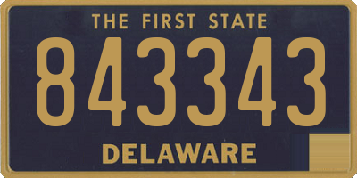 DE license plate 843343