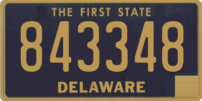 DE license plate 843348