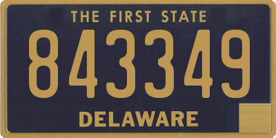 DE license plate 843349