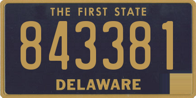 DE license plate 843381