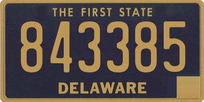 DE license plate 843385