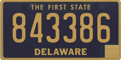 DE license plate 843386
