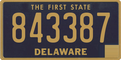 DE license plate 843387