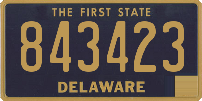 DE license plate 843423