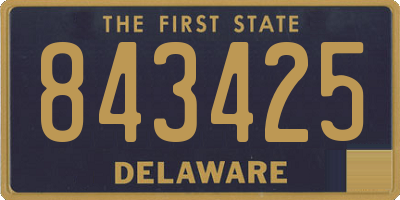 DE license plate 843425