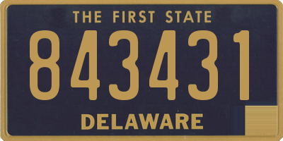 DE license plate 843431