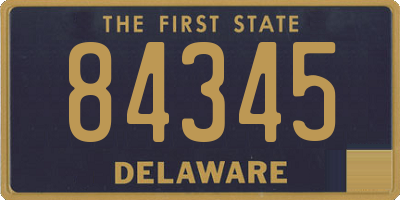 DE license plate 84345
