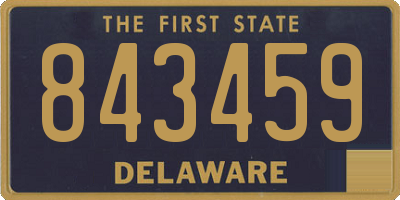 DE license plate 843459