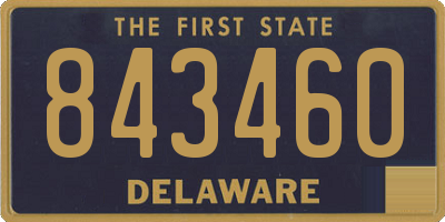 DE license plate 843460