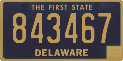 DE license plate 843467