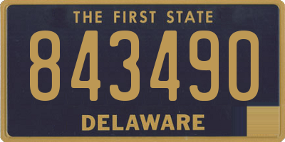 DE license plate 843490